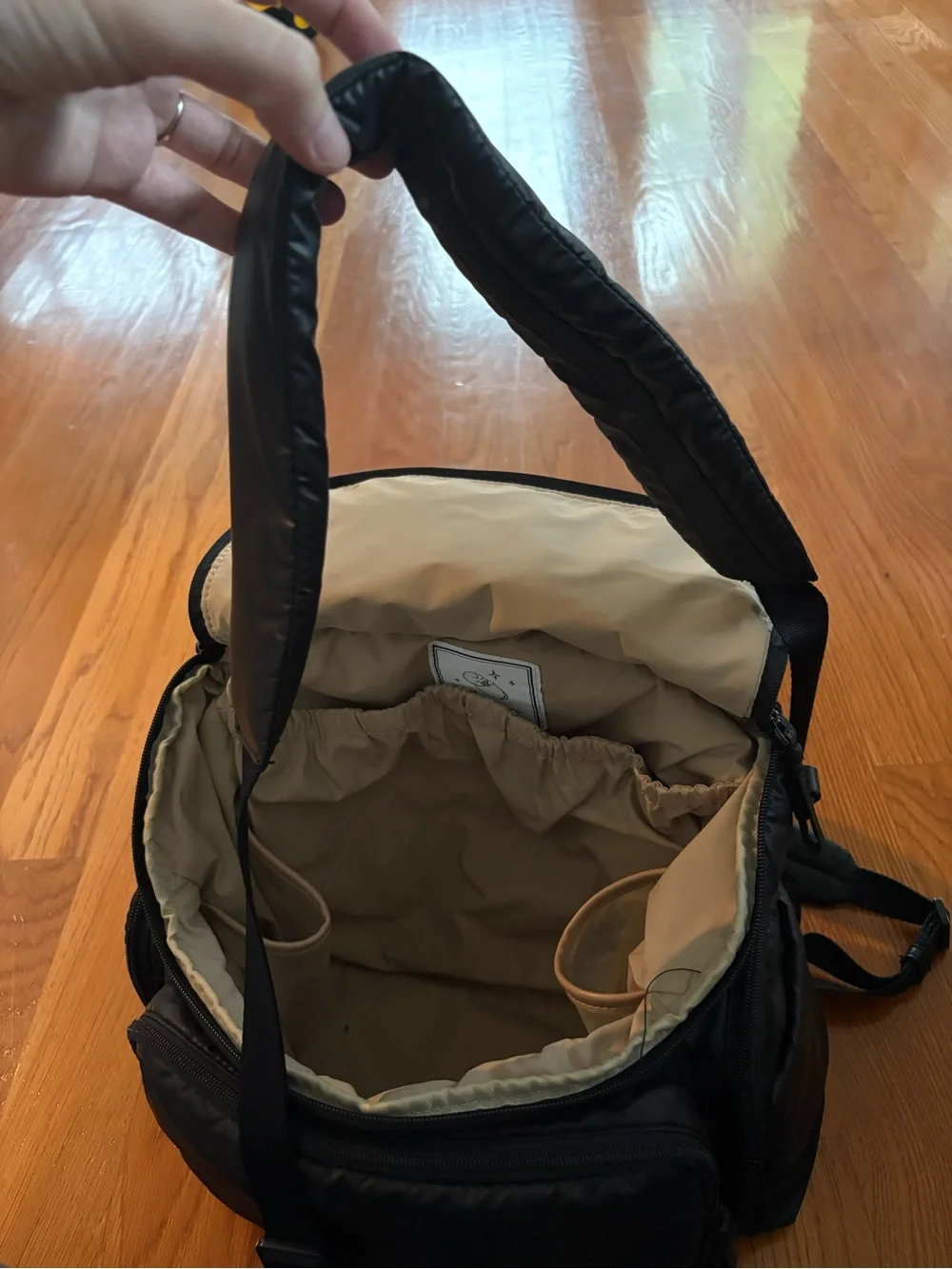 Caraa Medium Black Diaper Bag